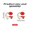1 Pair Flower Zinc Alloy Clear Cubic Zirconia Stud Earrings EJEW-LP0007-094A-2