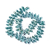 Electroplate Glass Faceted Teardrop Beads Strands EGLA-D014-34-2