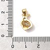 Brass Micro Pave Cubic Zirconia Charms KK-C137-06A-G-3