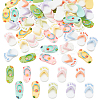 60Pcs 10 Styles Opaque Resin Decoden Cabochons RESI-NB0002-08-1