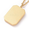Ion Plating(IP) 304 Stainless Steel Rectangle with Hand Pendant Necklace for Women NJEW-E014-02G-4