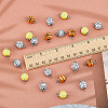 80Pcs 4 Styles Acrylic Ball Connector Charms FIND-HY0001-66-3