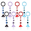 4Pcs 4 Colors Mushroom Resin Pendant Keychains KEYC-NB0001-60-1