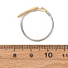 304 Stainless Steel Double Color Cuff Rings RJEW-S635-01GP-M-3