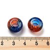 Two Tone Transparent Crackle Acrylic European Beads TACR-P009-B01-10-3