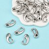 Tarnish Resistant Polished 304 Stainless Steel Keychain Clasp Findings X-STAS-R072-59A-3