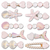 2 Bags 2 Styles Resin & Alloy Alligator Hair Clips AJEW-CY0001-39A-6