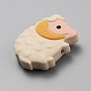Sheep Food Grade Eco-Friendly Silicone Focal Beads SIL-WH0014-40-2