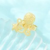 Ocean Brass Cuff Open Rings KK-CBA5A76-04G-01-2