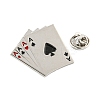 Poker Black Alloy Brooches JEWB-I030-11G-3