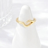 Brass Finger Rings for Women KK-P299-10G-1