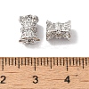 Brass Micro Pave Clear Cubic Zirconia Beads KK-G503-21P-2