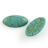 Craft Findings Dyed Synthetic Turquoise Gemstone Flat Back Cabochons TURQ-S265-10x29mm-02-1