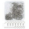 100Pcs 304 Stainless Steel French Hooks with Coil and Ball STAS-YW0001-59-1
