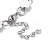 304 Stainless Steel Link Chain Bracelets for Women BJEW-Q343-04A-P-3