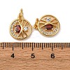 Brass Micro Pave Cubic Zirconia Pendants KK-P308-78G-3
