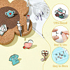 8Pcs 8 Styles Medical Theme Enamel Pins JEWB-CJ0001-61-3