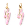 Brass Micro Pave Clear Cubic Zirconia Pendants LS-ZIRC-A019-12G-B-1