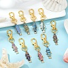Fish Alloy Enamel Pendant Decoration HJEW-YW00069-2