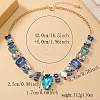 European Vintage Style Alloy Rhinestone Geometric Oval Bib Necklaces for Women FX7886-6-2