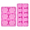 2Pcs 2 Styles Paw Shaped Fondant Molds DIY-SZ0002-69-2