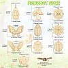 60Pcs 10 Style Spring theme Butterfly/Ladybird/Flower Unfinished Wood Pieces DIY-CJC0012-01-2