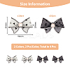 4Pcs 2 Style Heart Pattern Organza Bowknot Shoe Decorations DIY-FH0005-76-2