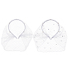 2Pcs 2 Styles Bridal Rhinestones Pearl Mesh Veil Cloth Hair Bands MRMJ-FG0001-16A-1