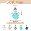 10Pcs 5 Colors Resin Rhinestone & Acrylic Pendants PALLOY-GO00035-2