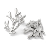 304 Stainless Steel Tree Branch Stud Earrings EJEW-D281-08S-2