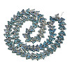 Electroplate Glass Beads Strands EGLA-N012-04J-2