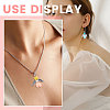 60Pcs 12 Style Glass Pendant PALLOY-CA00001-6