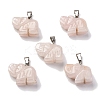 Natural Rose Quartz Pendants G-B127-05P-03-2