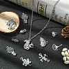 100Pcs 10 Styles Autumn Tibetan Style Alloy Pendants TIBEP-CJ0002-56-6