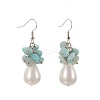 Natural Mixed Gemstone Dangle Earrings EJEW-JE02823-2