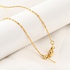 Brass Column Ball Chain Adjustable Slider Necklaces NJEW-E157-04G-3