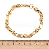 201 Stainless Steel Link Chain Bracelets for Women BJEW-B143-17G-5