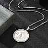 201 Stainless Steel Rhinestone Pendant Necklaces for Women NJEW-U021-05P-3