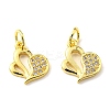 Rack Plating Brass Micro Pave Cubic Zirconia Charms KK-D036-11G-2