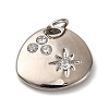 Brass Micro Pave Cubic Zirconia Pendants KK-P308-56P-1