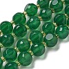 Natural Green Onyx Agate(Dyed & Heated) Beads Strands G-K387-A05-02-2