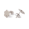 201 Stainless Steel Stud Earring Findings with Hole EJEW-A071-10A-P-2