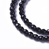 Natural Dyed & Heated Black Onyx Beads Strands G-F596-28-3mm-3