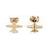 PVD Vacuum Plating 304 Stainless Steel Stud Earrings for Women EJEW-A048-21G-2