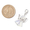 Angel Glass Pendant Decorations HJEW-JM02783-3