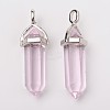 Bullet Glass Pointed Pendants G-F295-02G-2