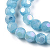 Opaque Frosted Glass Beads Strands EGLA-N006-076B-3