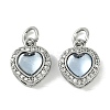 Brass Micro Pave Cubic Zirconia Charms KK-P283-03P-1