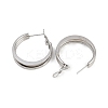 202 Stainless Steel Triple Hoop Earrings EJEW-XCP0001-17-2