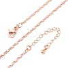 Brass Link Chain Necklaces for Women NJEW-D302-12RG-2